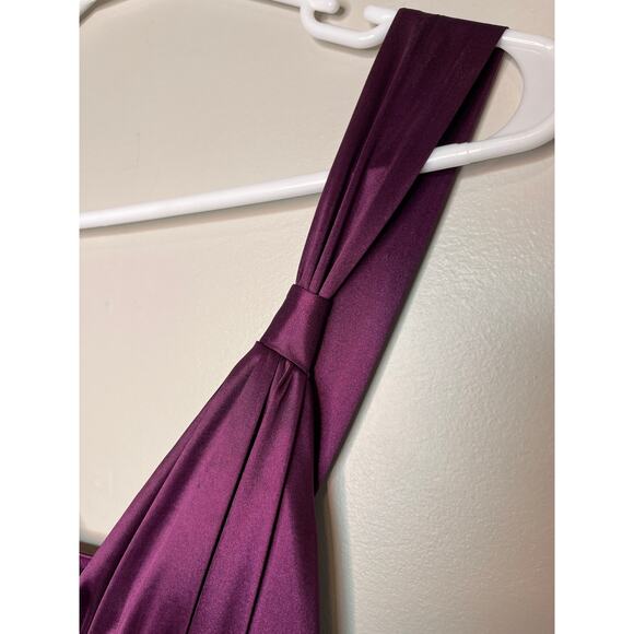 2000s Y2K City Triangles Purple Fairy Whimsy Satin Babydoll Hoco Prom Dress S - Picture 4 of 5